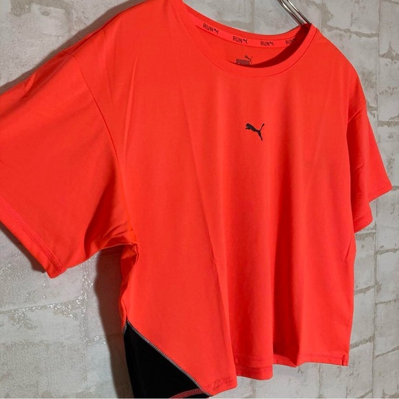 Puma Bright Red Sports Crop Top NWOT - Picture 1 of 7